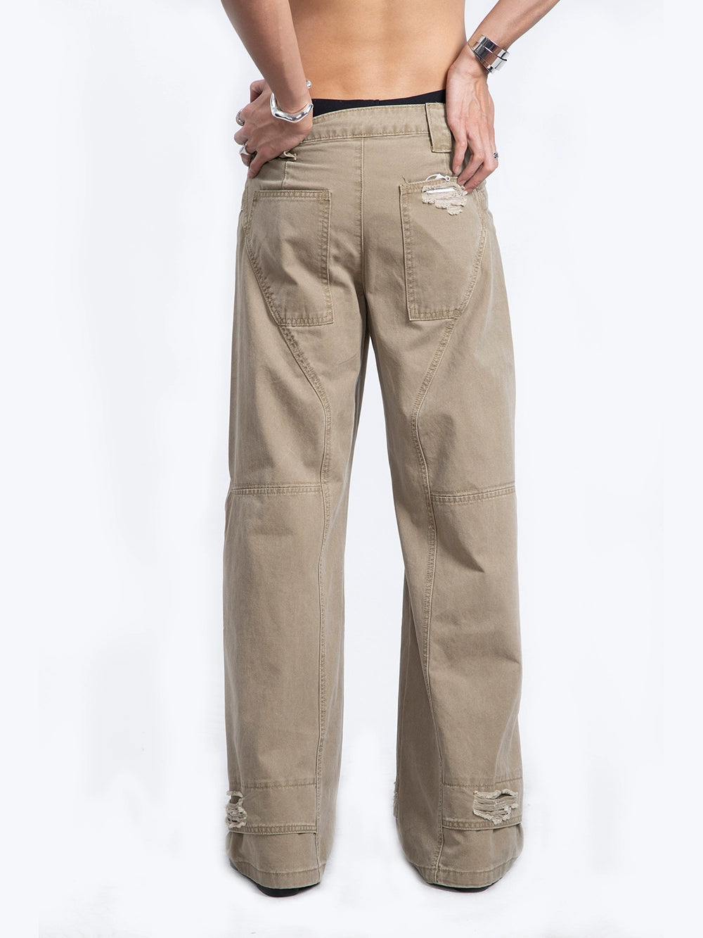 Niche Heavy-duty Multi-hole Jeans