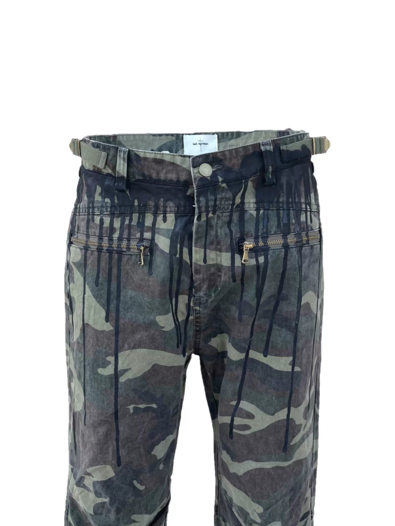 Washed Distressed Camouflage PANTS