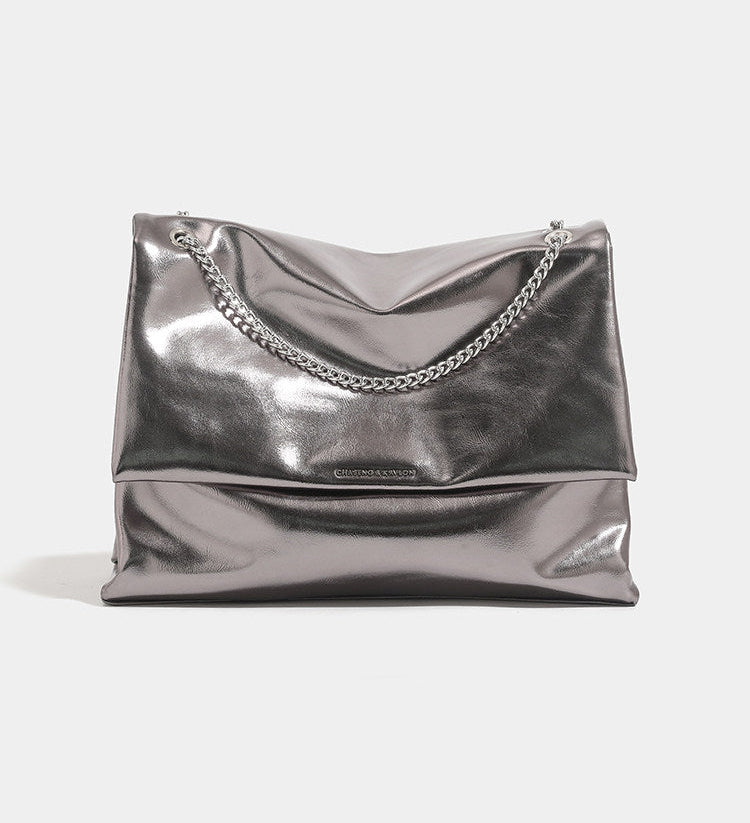 Luxury Split Leather Chain Tote BAG