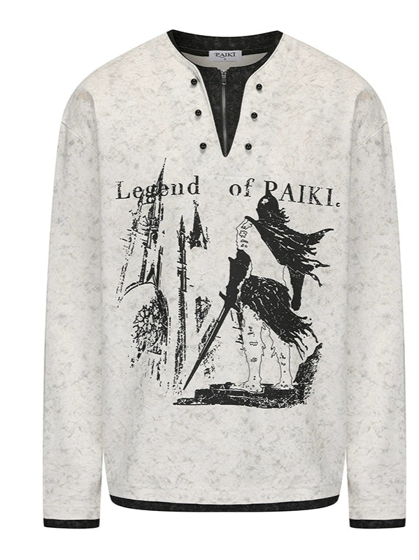 Knight Castle Henry Collar Long Tee