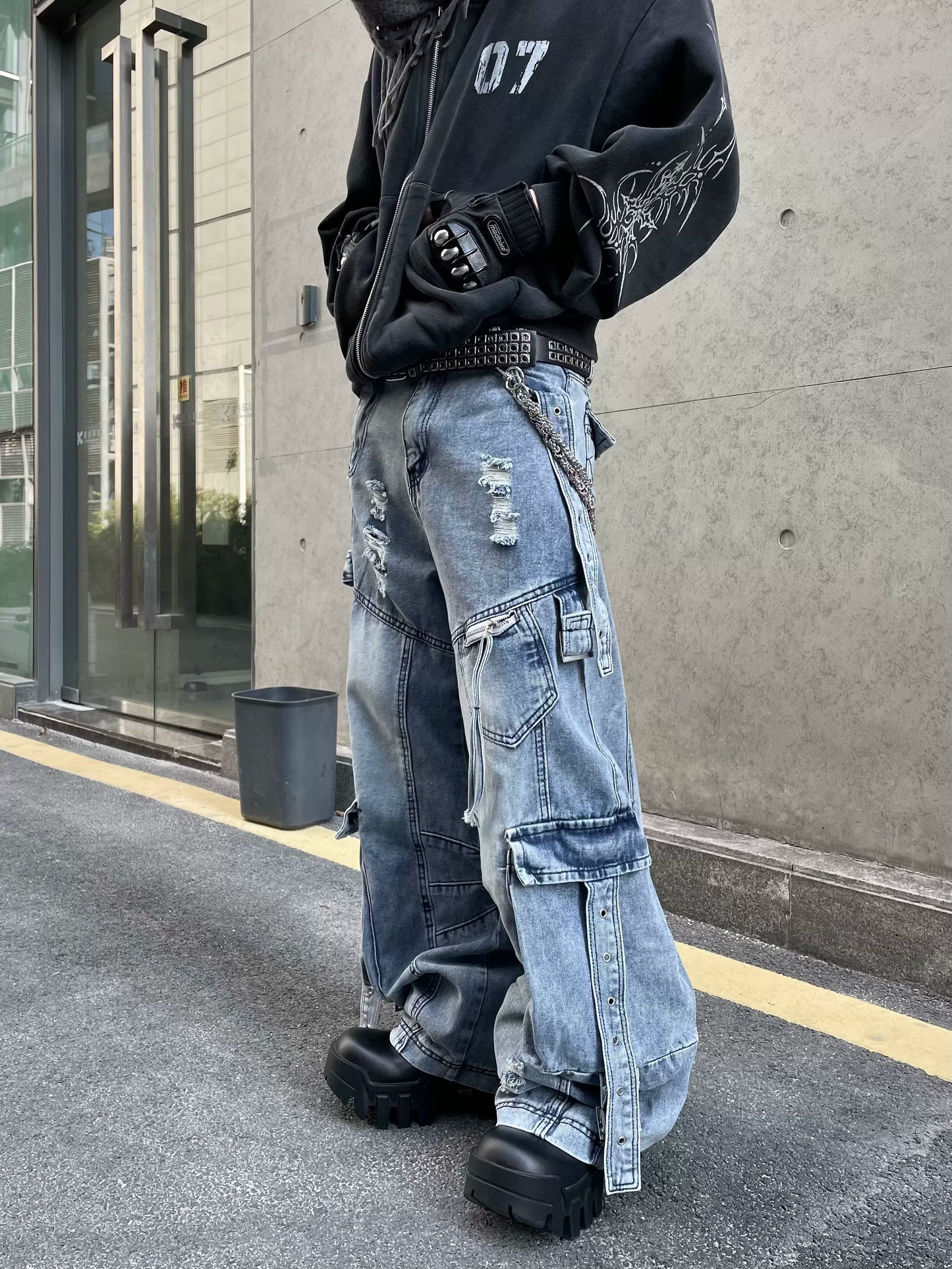 Heavy Sense Street Denim Pants