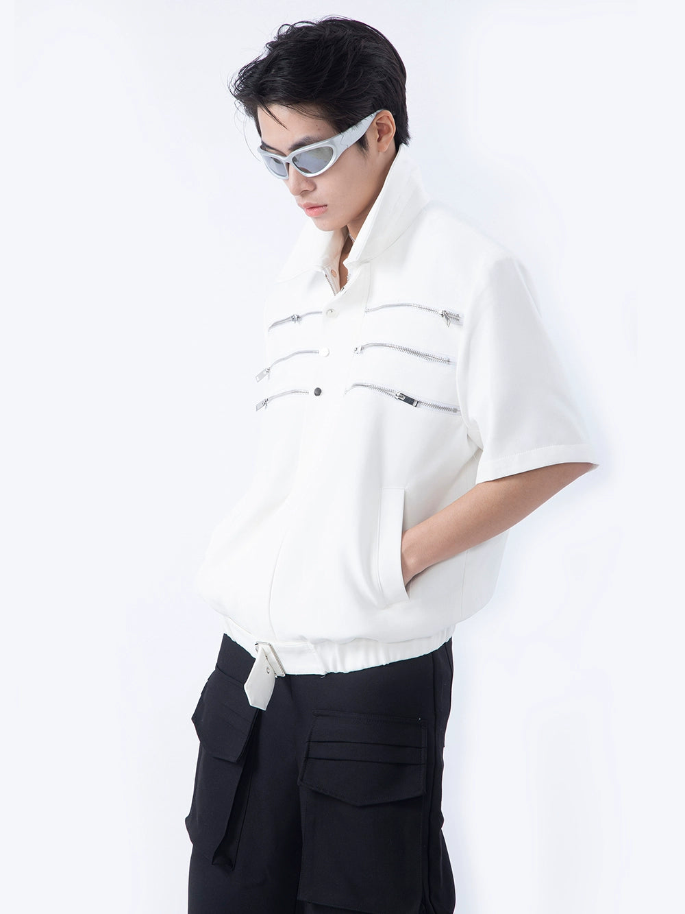 Multi Zipper Splicing Tee