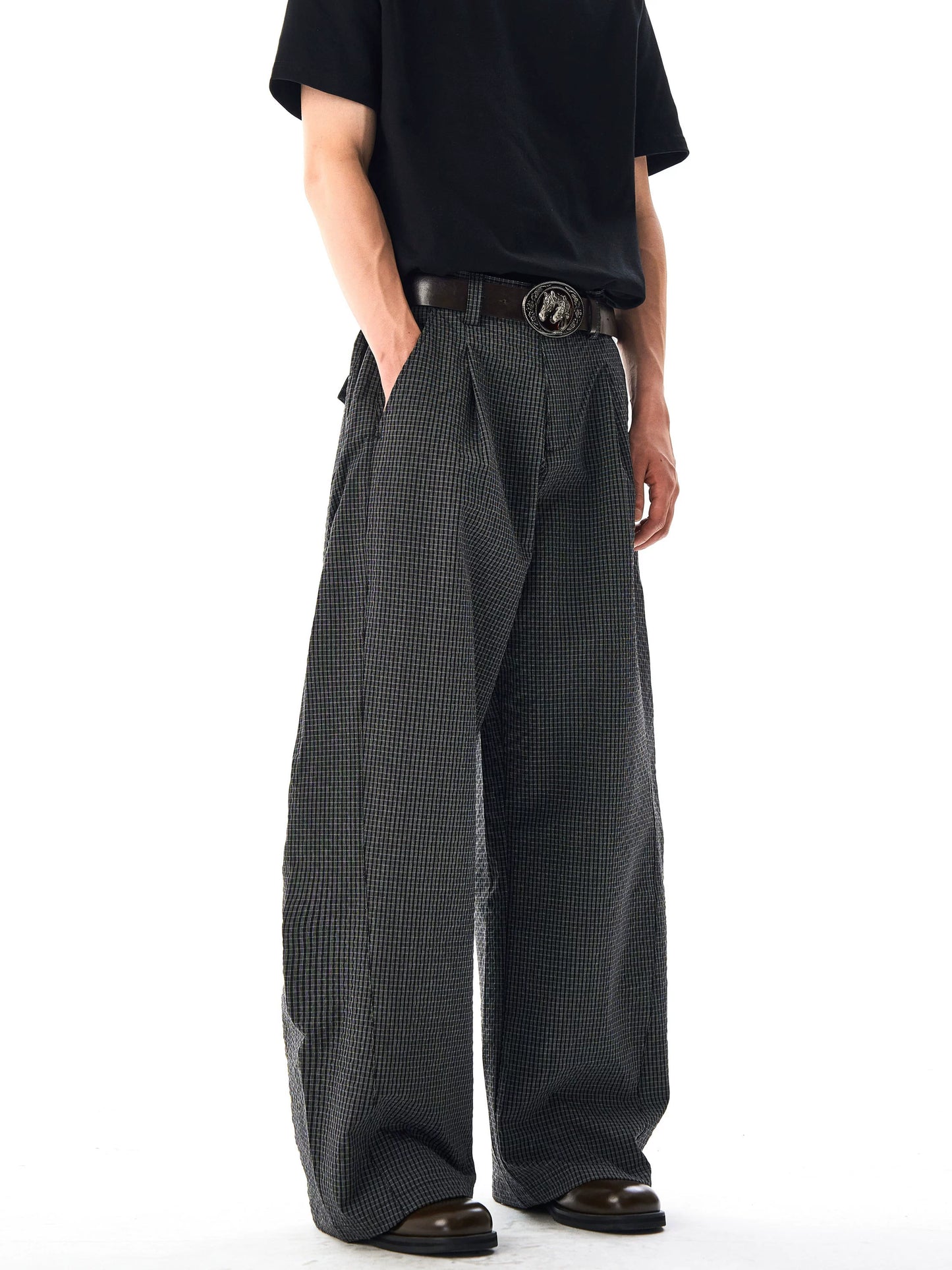 Plaid Casual Loose Pants