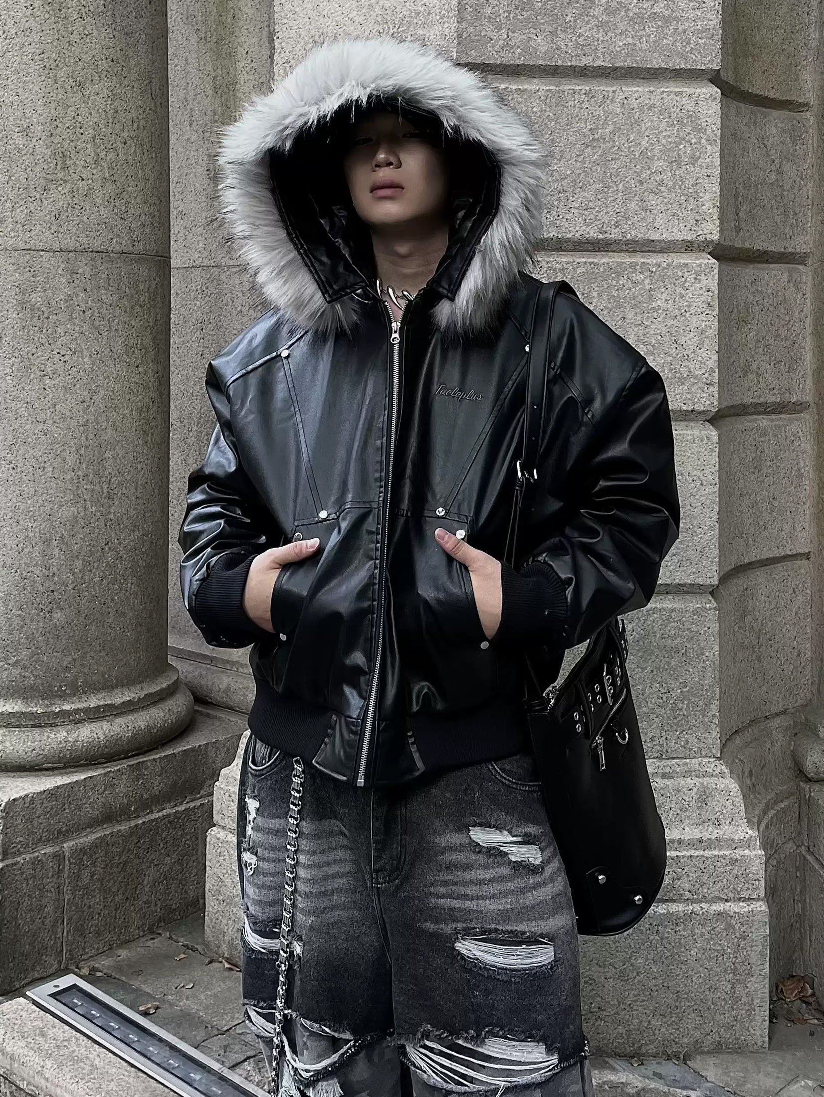 MSMANSON jacket Ma1 Sleeveless Bomber Jacket boohoo