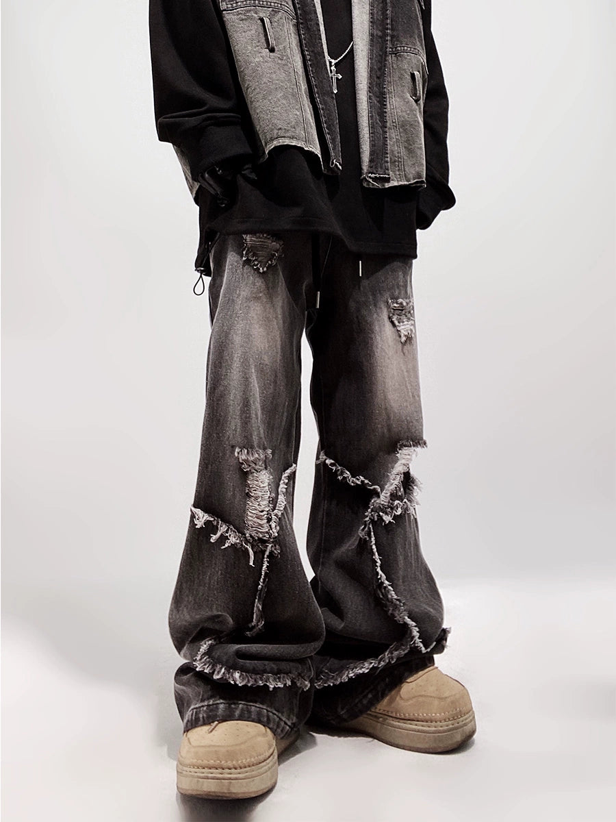 Ripped Damage Denim Pants