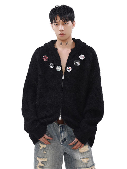 Badge Knit Hoodie