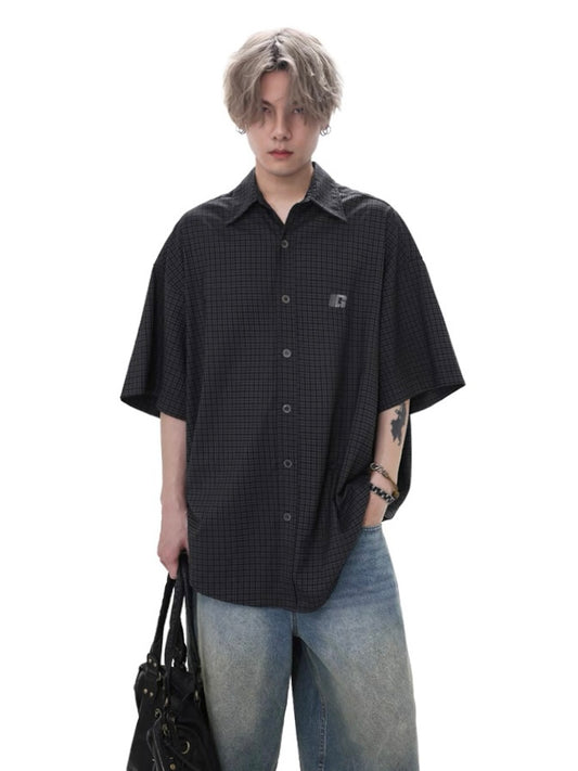 Loose Feeling Plaid Drape Shirt