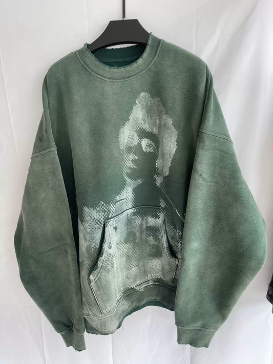 Heavy Washed Spray Dyed Hoodie