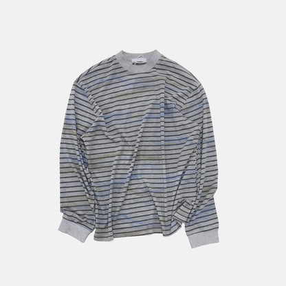 Vintage Distressed Striped Long Sleeve Tee