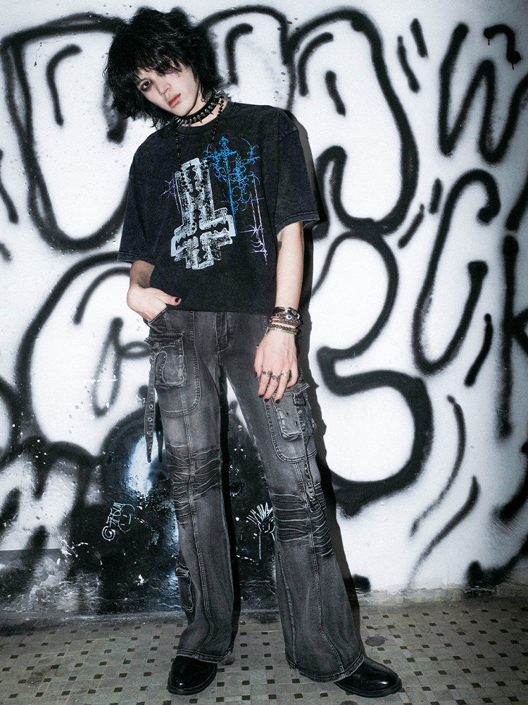 Blade Cross Washed Tee