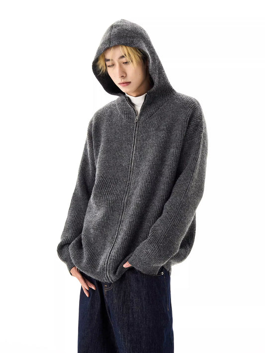 American Zipper Hooded Sweater