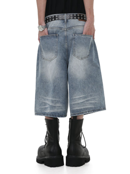 Mid-Length Denim Pants