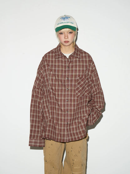 Versatile Retro Plaid Shirt