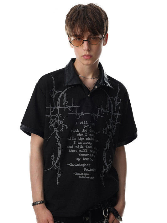 Vintage Gothic Waffle Polo