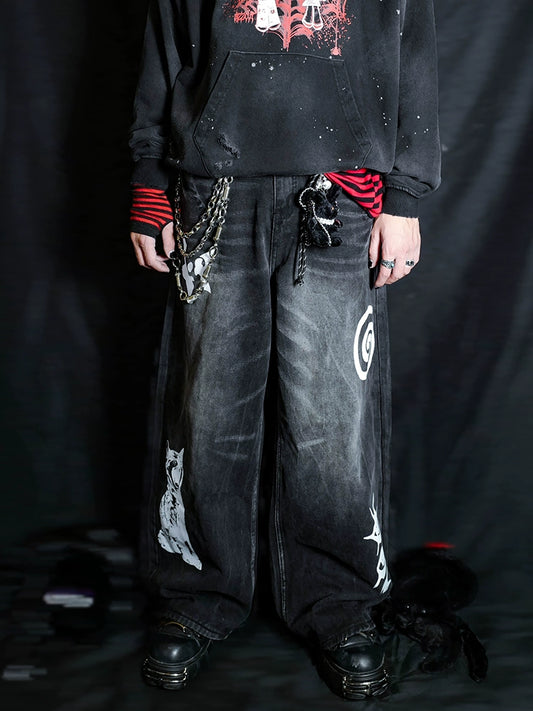 Cat Singer Denim Pants