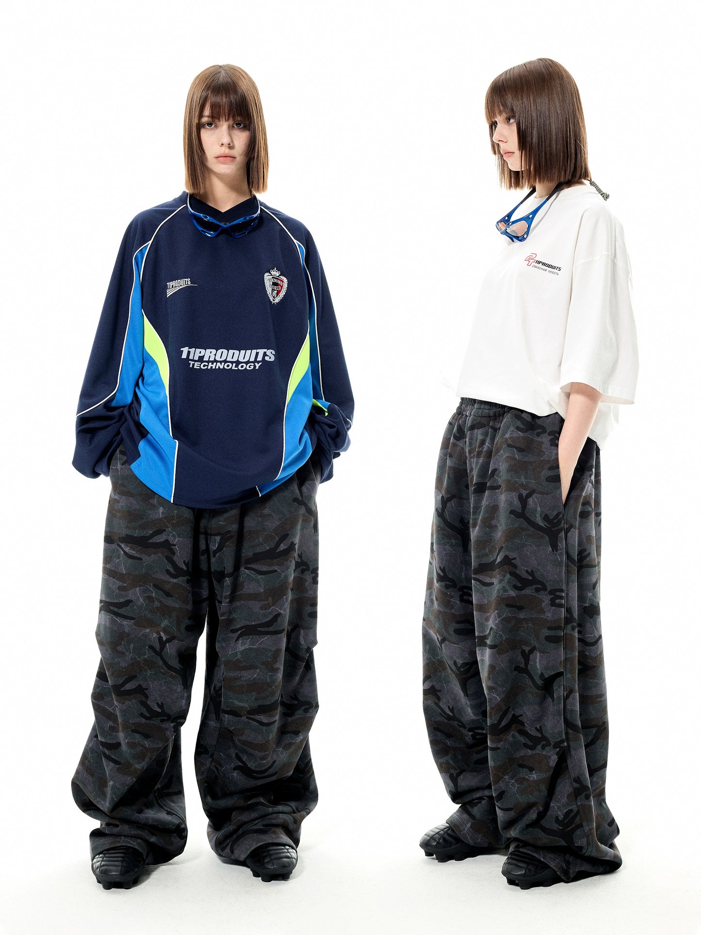 Drawstring Elastic Camoflauge Pants