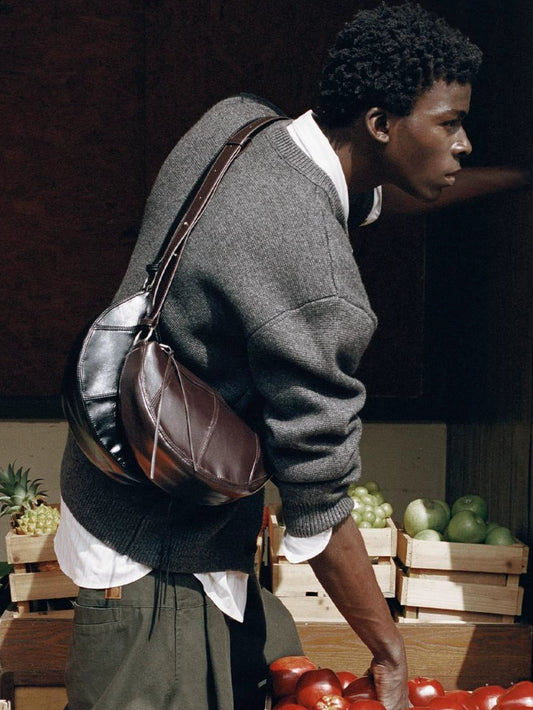 Small Vintage Textured PU Leather Crossbody Bag