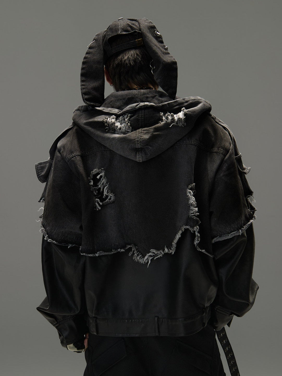 Washed Panel Cropped Jacket