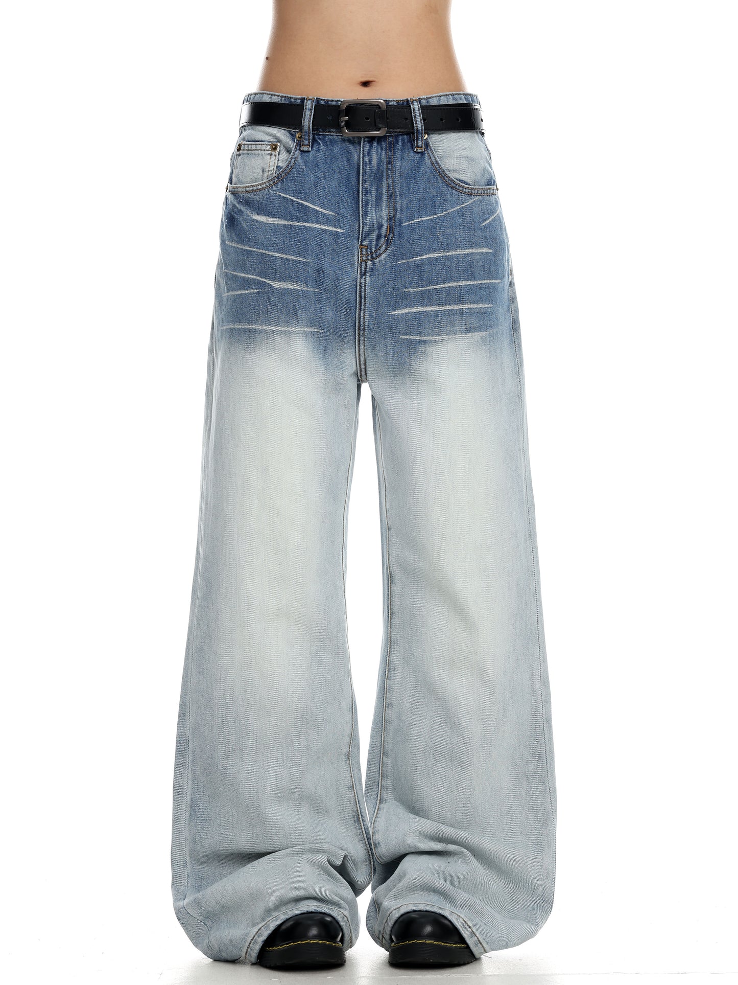 Gradient Washed Bootcut Jeans
