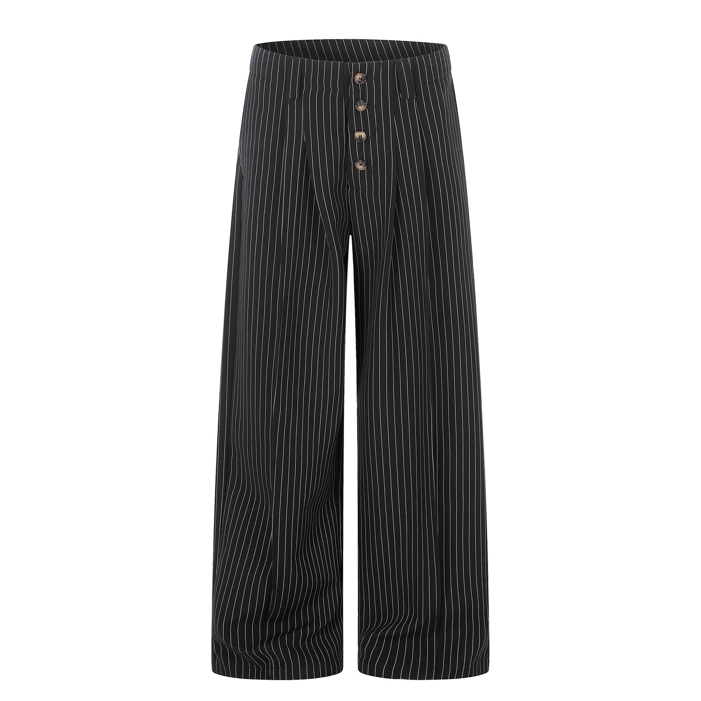 Double Pleated Wide Leg Stripe Pants