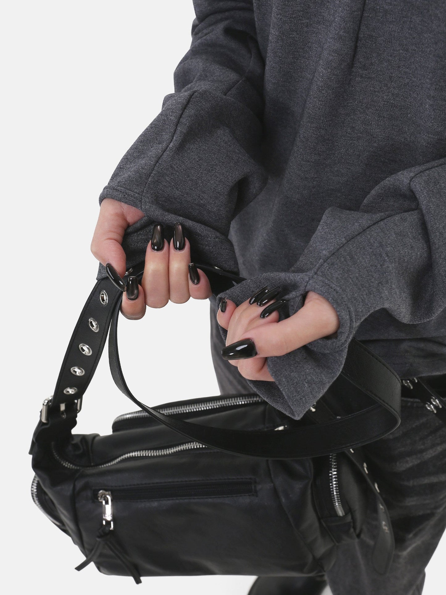 Stand Collar Zip Long Sleeve Tee
