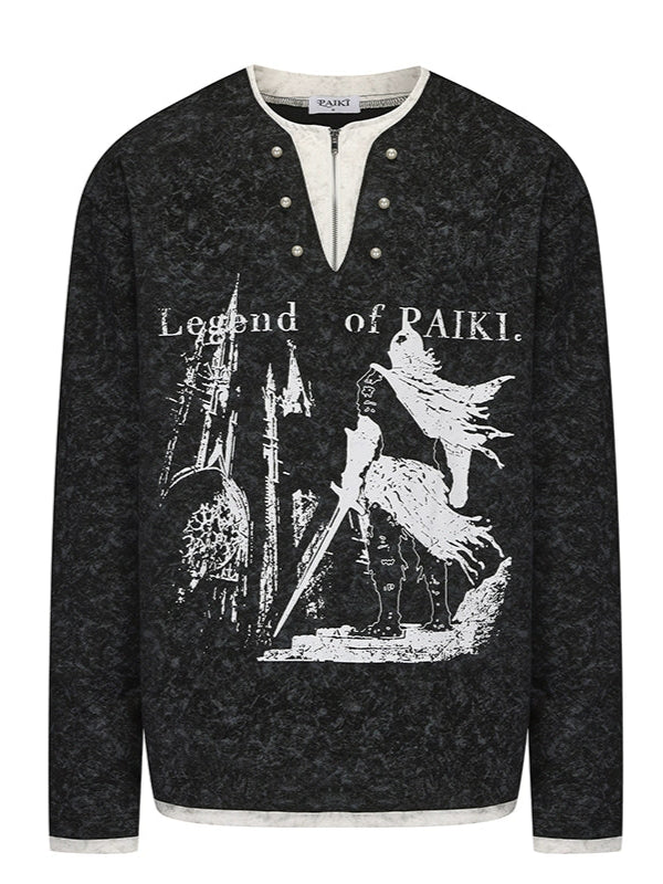Knight Castle Henry Collar Long Tee