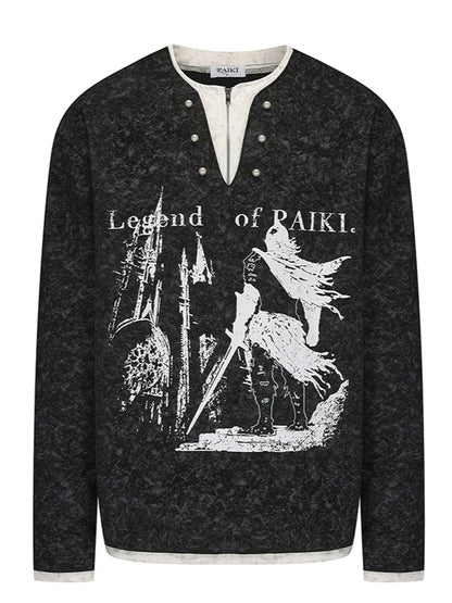 Knight Castle Henry Collar Long Tee