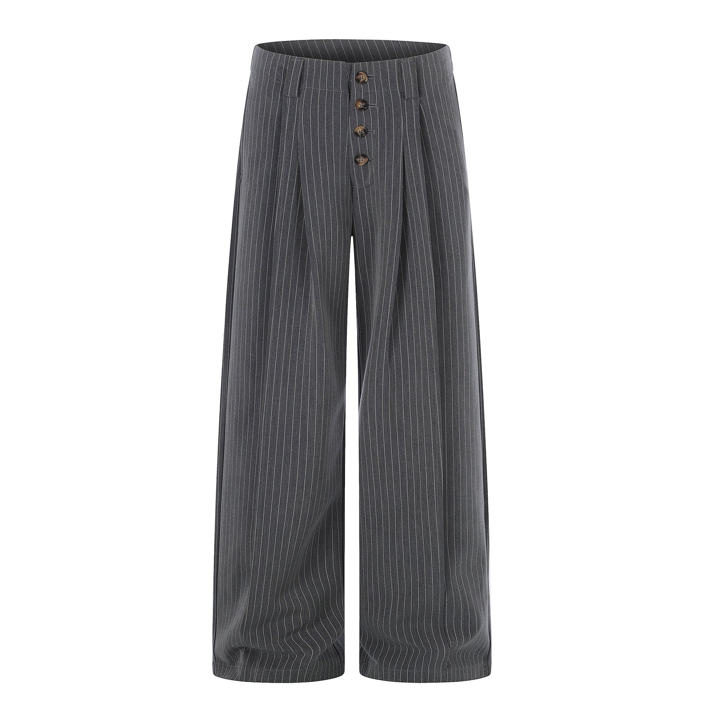 Double Pleated Wide Leg Stripe Pants
