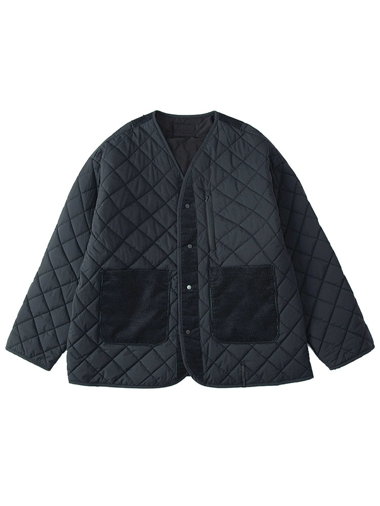 Vintage-Inspired Collarless Cotton Coat