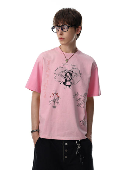 Graffiti color Block Tee