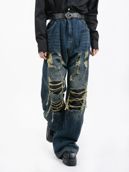 Dirty Destroy Denim Pants