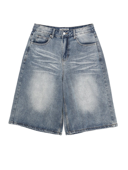 Mid-Length Denim Pants