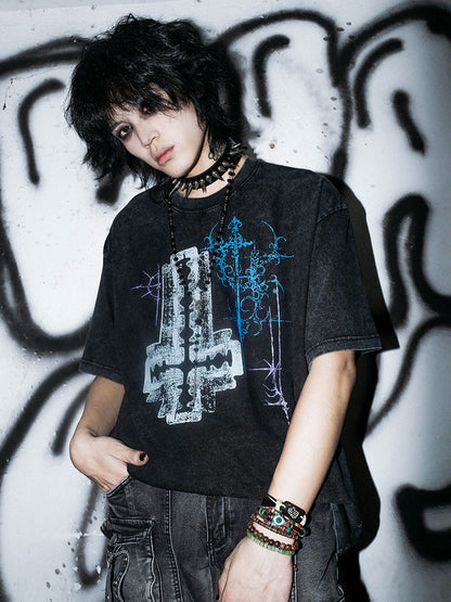 Blade Cross Washed Tee