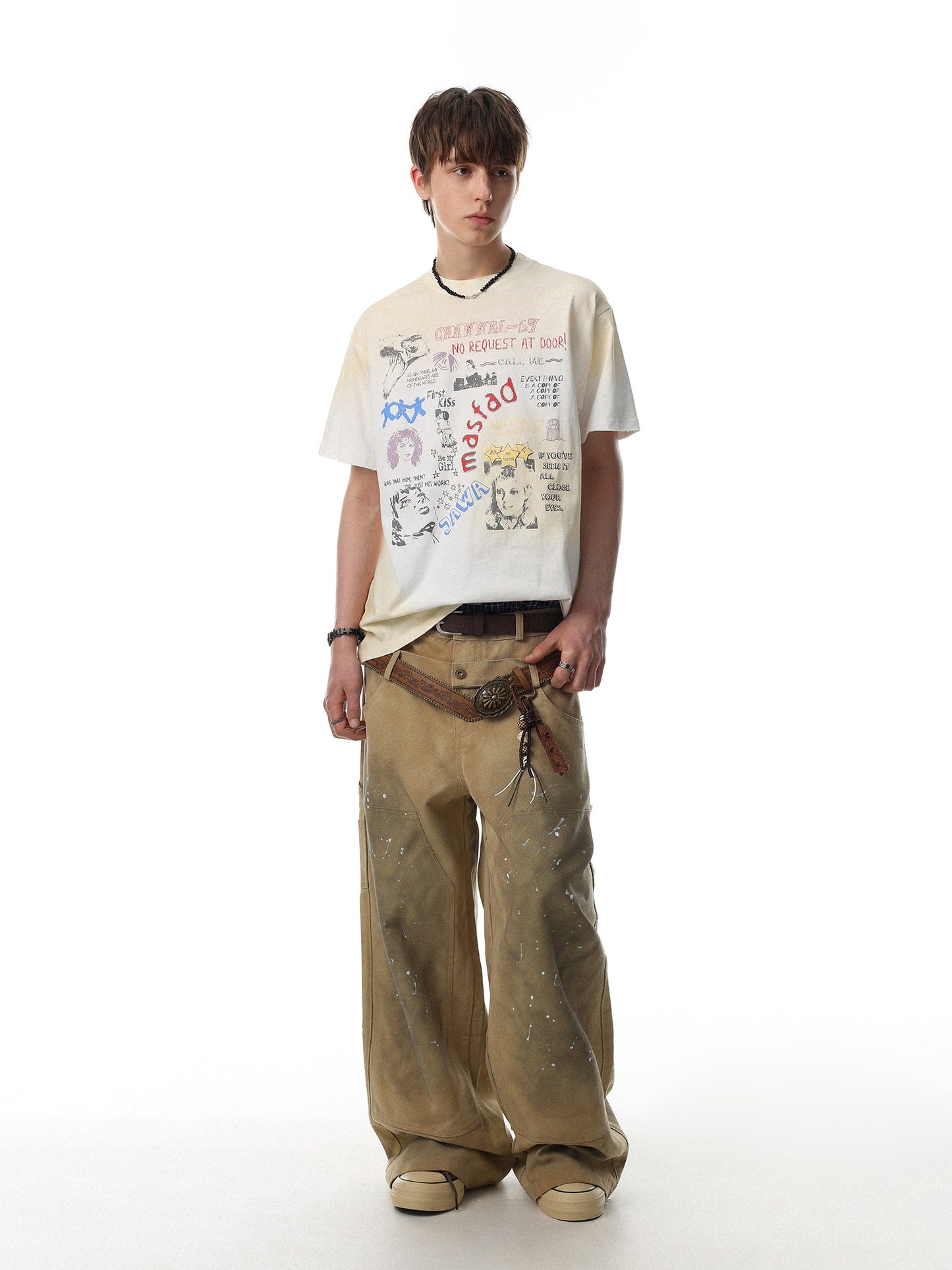 Vintage Gradient Graffiti Graphic Tee