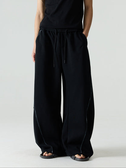 Graffiti Wide-Leg Sweatpants