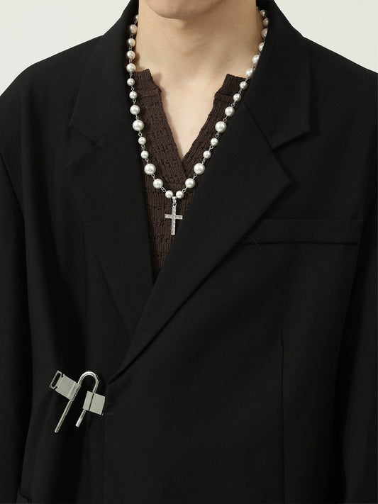 Metal Clip Loose Jacket
