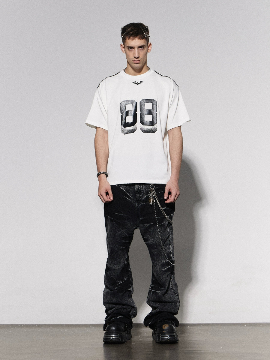 VINTING WASHED BLACK DENIM PANTS