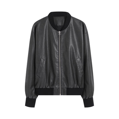 Aging Leather Blouson