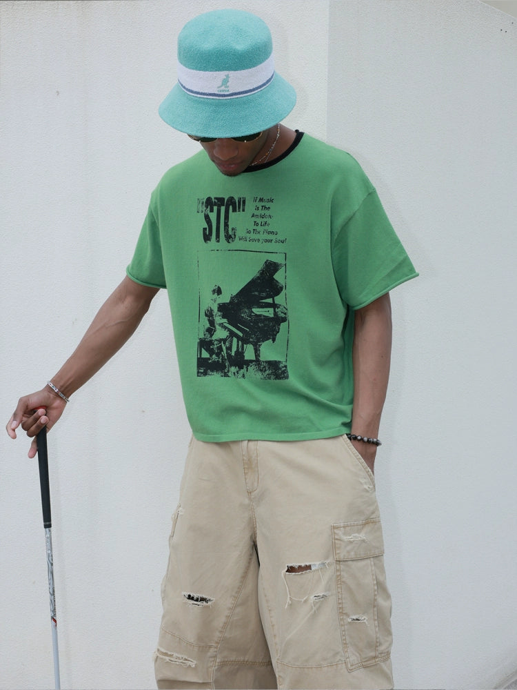 Contrast Boxy Short Sleeve Tee