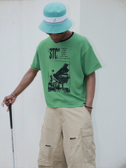 Contrast Boxy Short Sleeve Tee