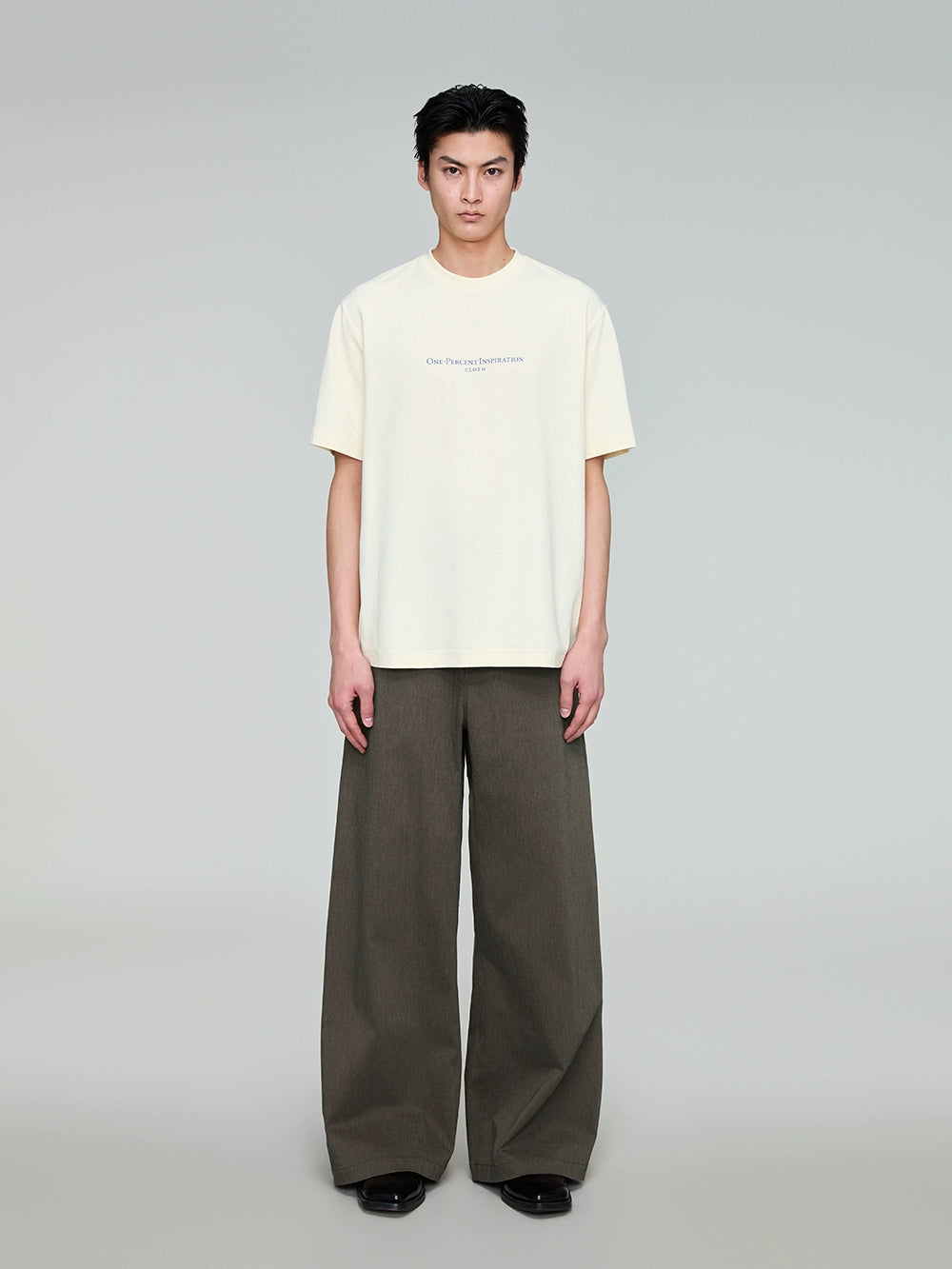 Two-Tone Vintage-Inspired A-Line Wide-Leg Pants