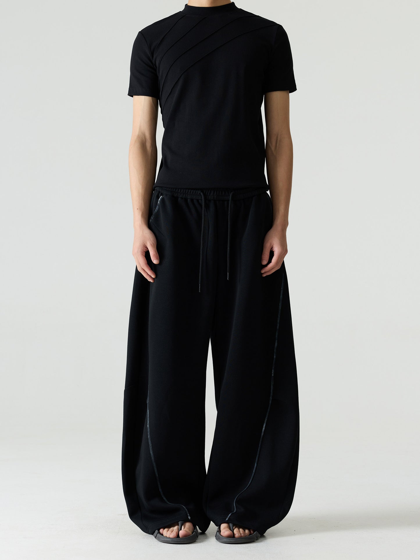 Graffiti Wide-Leg Sweatpants