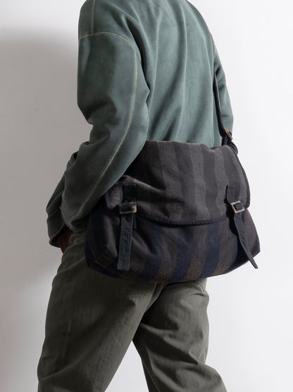 Stripe Shoulder Messenger Bag