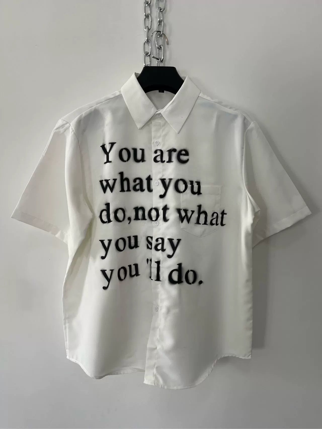 Niche Design Letter Loose Shirt