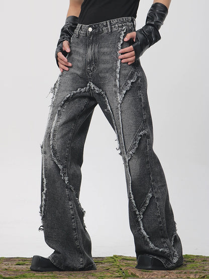 Raw Edge Denim Pants