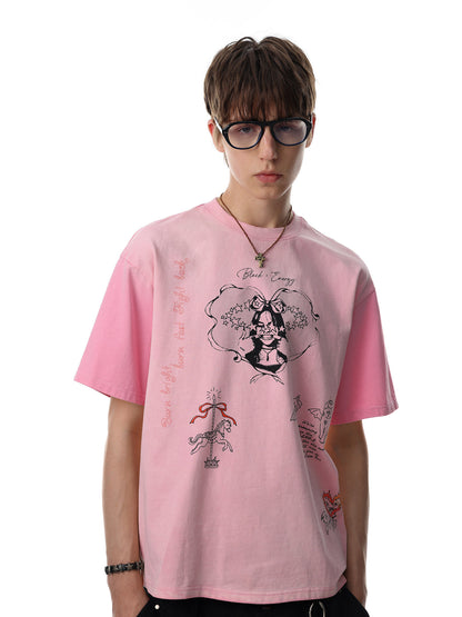 Graffiti color Block Tee