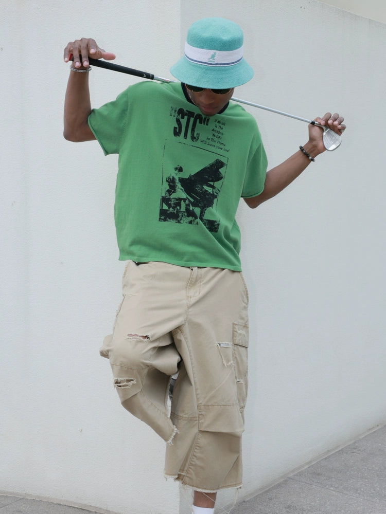 Contrast Boxy Short Sleeve Tee