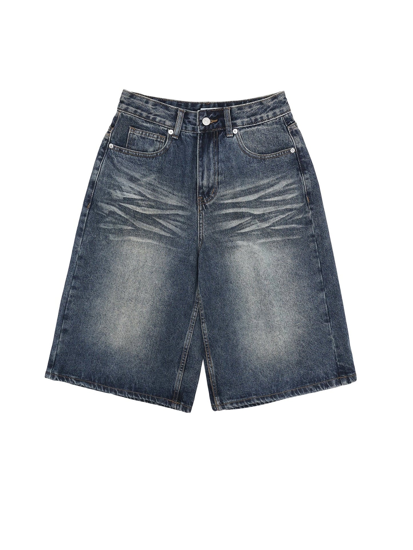 Mid-Length Denim Pants