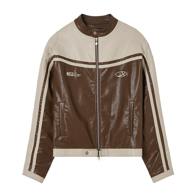 Retro Racing Leather Jacket