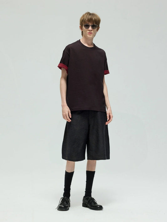 Retro Colorblock Relaxed Fit Shorts